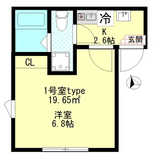 テラスシード鶴見【1階】の間取り