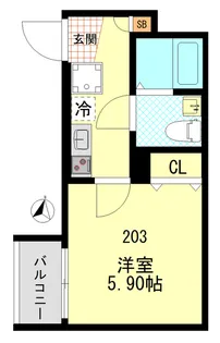 CFジオーレ大師橋【2階】の間取り