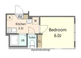OAKWOOD蒔田【1階】の間取り