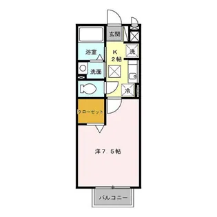 ディアコート城山【1階】の間取り