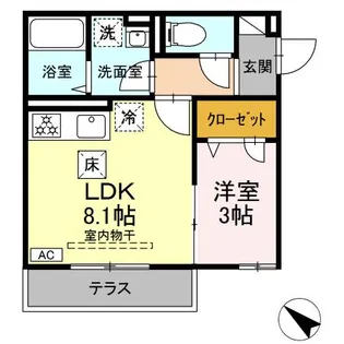 レジデンス代官町【1階】の間取り