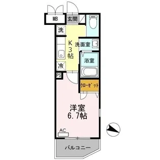 ミラージュ新子安【4階】の間取り