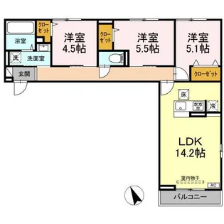 RESIDENCE RICO【1階】の間取り