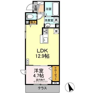 カーサ本牧【1階】の間取り