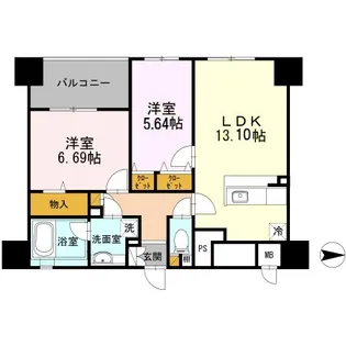コリドール山手【5階】の間取り