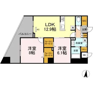 GRAND SOLEIL【3階】の間取り