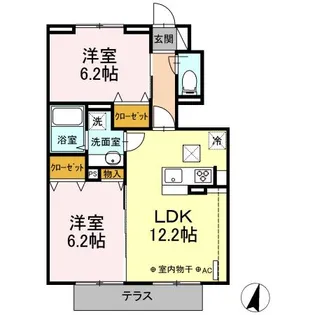 クレール湘南台Ⅴ B【1階】の間取り