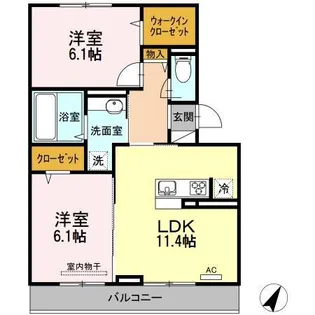 REGULUS (レグルス) C棟【3階】の間取り