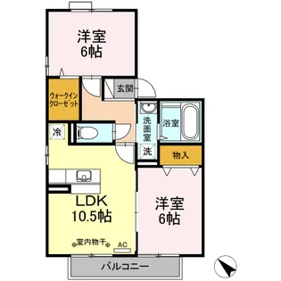 FLORAⅡ【2階】の間取り