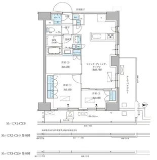 パークアクシス品川天王洲アイル【12階】の間取り