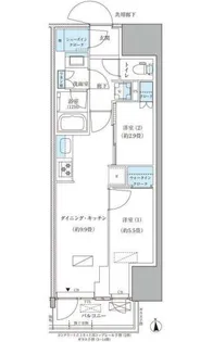 パークアクシス品川天王洲アイル【10階】の間取り