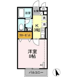 アムール大倉山 A棟【3階】の間取り