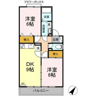ヒルサイドタウン AB【1階】の間取り