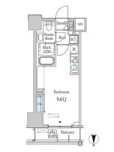 JP NOIE 西蒲田【5階】の間取り