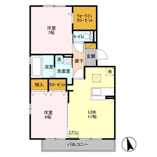 シェリール【1階】の間取り