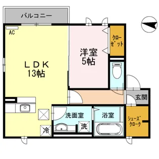 コーポミナモトⅢ【1階】の間取り