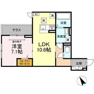 D PAINA YABE 2【1階】の間取り