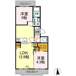 深見台レジデンス【1階】の間取り