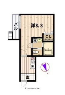 ドミール渋谷【3階】の間取り