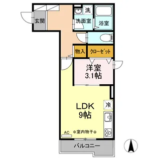 ノワール・エ・ブラン【2階】の間取り