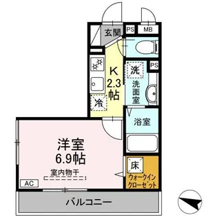 マレアガーデン新横浜F【1階】の間取り