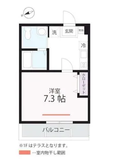 ハーミットクラブハウス衣笠Ⅱ A号棟【2階】の間取り