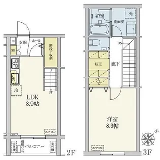 1LDKの間取り画像