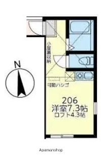 ユナイト石川町スウィートインペリアル【2階】の間取り