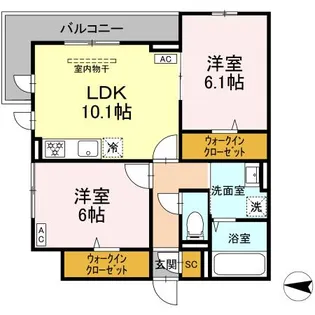 カルディア新綱島【2階】の間取り