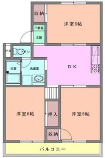 シャルムKフレール【1階】の間取り