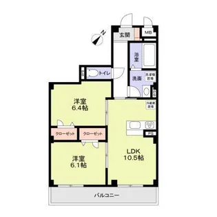 フィレ デ フルール【1階】の間取り