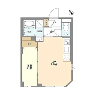 ウェルスクエア馬込II【4階】の間取り