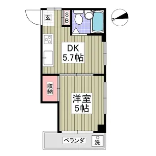 タウンハイツ七島【3階】の間取り