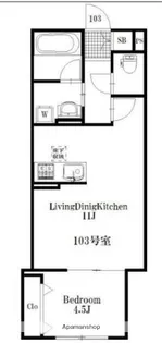 1LDKの間取り画像