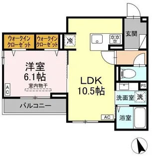 シェーンブルーメ横浜【2階】の間取り