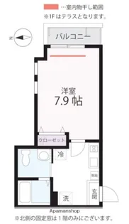 ハーミットクラブハウスGHITAS【2階】の間取り