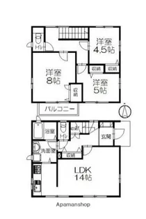 神奈川県茅ヶ崎市小和田1丁目【一戸建】の間取り