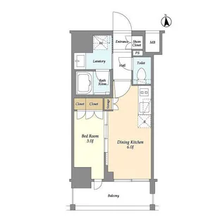 HF大森レジデンス【12階】の間取り