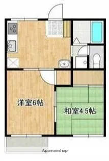 コーポプレジール【2階】の間取り