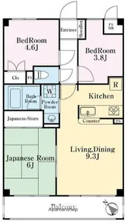 ナイスアーバン平塚中央【3階】の間取り