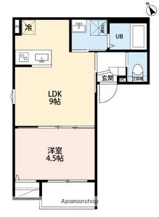ラネージュ海老名【1階】の間取り