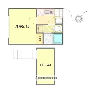 ビーコレクト富士見町1号棟【2階】の間取り