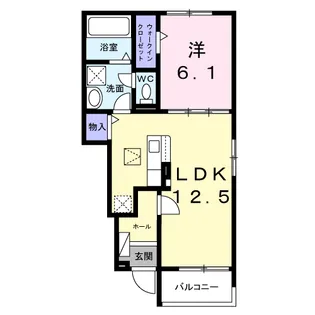 ガーデンコート【1階】の間取り