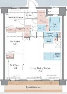 LUXENA PAWS藤沢【6階】の間取り