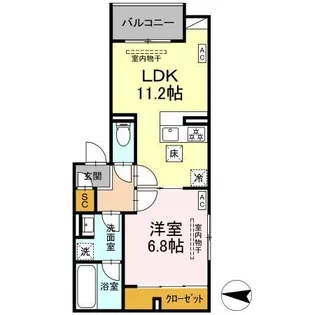 ボアブロンシュ深見【1階】の間取り