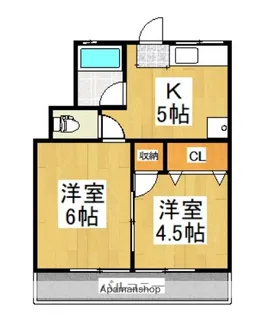 レジデンス若草【2階】の間取り