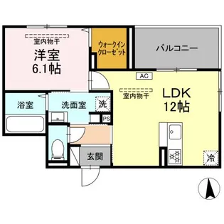 ブルー・コーラル【2階】の間取り