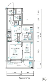 セジョリ武蔵小杉【3階】の間取り