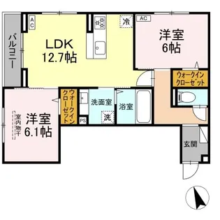 フォルテーヌ・イイクラI【2階】の間取り