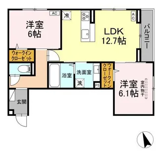 フォルテーヌ・イイクラI【2階】の間取り
